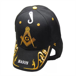 Casquette maçonnique avec symbole brodé, taille réglable, couvre-chef confortable pour les événements cérémoniels, les tenues décontractées, l'utilisation en extérieur et les réunions - Product Image 4
