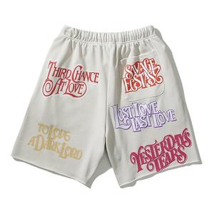 กางเกงขาสั้นผ้าฝ้ายผู้ชายแบบกําหนดเองกางเกงขาสั้นพิมพ์ลายวินเทจคุณภาพสูงกางเกงขาสั้นวินเทจล้างกรดขนาดใหญ่สําหรับผู้ชาย - Product Image 5