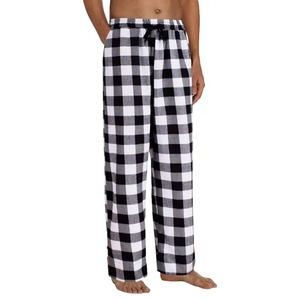 Pijama informal de franela para mujer Top ligero de dos piezas de cintura alta y pantalones con bolsillos - Product Image 1