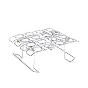 Support à cônes à glace rond en fer forgé fait main, 6 trous, pour mariage et réception - Product Image 4