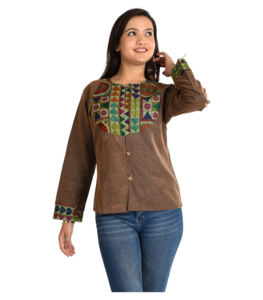 Automne/hiver nouveau manteau en coton matelassé pour femmes avec patchs brodés confortable décontracté à manches longues lâche chaud veste courte - Product Image 5