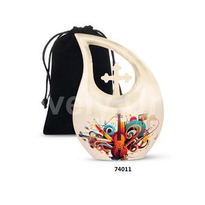 Urnas de cremación de lágrima de aluminio para guitarra cruzada hermosa de calidad Superior para cenizas humanas bolsa de terciopelo gratis - Product Image 1