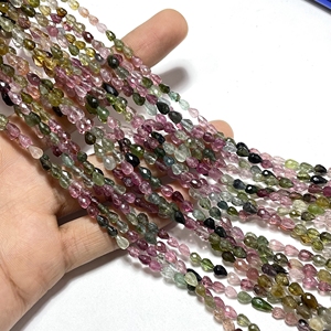 Piedra preciosa natural, turmalina multicolor, forma de gota facetada, Briolette, cuentas en forma de lágrima, hebra larga de 8 pulgadas, joyería ASP GEMS, joyería de La LT-154 - Product Image 2