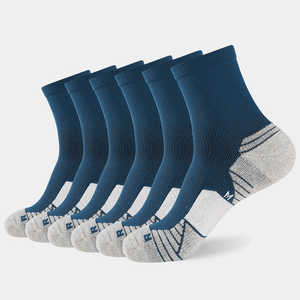 Chaussettes athlétiques à compression à fond éponge Chaussettes de football de sport courtes antidérapantes Impression d'équipage de haute qualité Vente en gros directe - Product Image 2