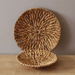 Panier mural écologique en jacinthe d'eau couleur naturelle pour accessoires de décoration intérieure tissés à la main en gros du Vietnam - Product Image 5