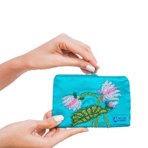 Monedero de Cuentas Hecho a Mano con Bordado Floral, Estilo Americano, Bolsa con Cierre, Bolsas de Almacenamiento, Cartera Pequeña Individual, Bolsa de Regalo para Mujer - Product Image 5