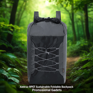 Xeblaz RPET Sustainable <b>Foldable</b> <b>Backpack</b> Promotional Gadgets - Product Image 3