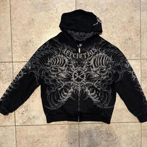 Sudaderas con Capucha Unisex de Felpa Transpirable con Lavado Ácido, Logotipos Bordados en 3D Personalizados, de Algodón 100% de 310g, Efecto Desgastado Superior, para Invierno - Product Image 1