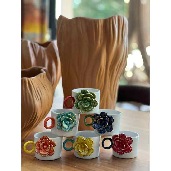 Orange Rose Cup With Mug Coaster