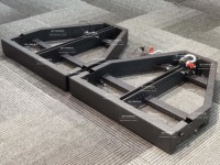 Système de haut-parleurs line array actif double 8 pouces 2 voies avec cadre de suspension pour module line array et barre de suspension pour enceintes PA