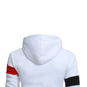Otoño Invierno Hombres Slim Fit Ropa deportiva Corte personalizado XS Tamaño Blanco Fleece Hoodie Jogging Patrón impreso Cuello con capucha de moda - Product Image 6