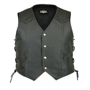 OEM Plus-Size Men's High Quality Leather Jacket with Custom Logo and Colors - Product Image 3