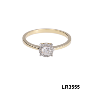 แหวนเพชรทรงกลมเจียระไนแบบบริลเลียนท์ น้ำหนัก 0.27 กะรัต ชุบโรเดียมบนทอง 14K ดีไซน์คลัสเตอร์สุดคลาสสิกและสง่างาม เหมาะสำหรับเป็นแหวนหมั้น - Product Image 5