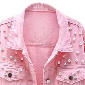 Vestes Jeans Grande Taille Design Personnalisé Imprimé pour Femmes Fabricant Pakistan Vestes Jeans pour Femmes - Product Image 3