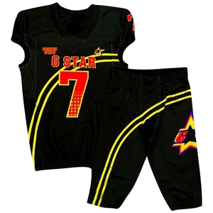 Uniforme original de football américain d'usine matériel personnalisé sergé respirant 100% polyester antibactérien de haute qualité adulte - Product Image 6