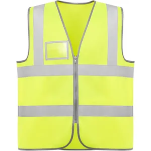 Gilet ad Alta Visibilità POLUX Personalizzato con Adesivi Riflettenti e Luci per Uso Promozionale - Product Image 1