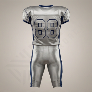 Ensemble complet de maillot de football américain, design personnalisé, ensemble uniforme à séchage rapide, équipement d'entraînement professionnel pour hommes, taille plus, 100% polyester - Product Image 2
