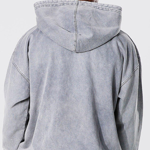 Sweat à capuche d'hiver pour homme 100% Coton de Haute Qualité, Coupe Oversize à Épaules Tombantes, en Polaire Lavée, Respirant, Écologique, Grammage Lourd, Personnalisable - Product Image 3