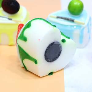 Aimant de réfrigérateur en forme de cœur pour gâteaux et desserts, autocollant magnétique imprimé UV, en fer blanc, polyrésine, caoutchouc, carré, rectangulaire, touristique, pour cadeaux - Product Image 5