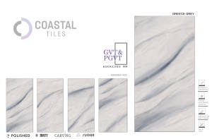 GRECIA GRIS 9mm Azulejos de porcelana pulida 600x1200MM / 24X48 Diseño clásico moderno Azulejos de ladrillo refractario Premium Certificado-CE - Product Image 2