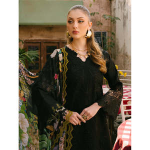 Conjunto de traje Mahnur-3 piezas para mujer, camisa bordada con dupatta de gasa estampada y pantalón BIC-4662 - Product Image 2