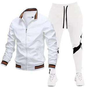 Chándal de dos piezas con logotipo personalizado de alta calidad para hombre, ropa deportiva para gimnasio, chándales de lana para correr para hombre - Product Image 2
