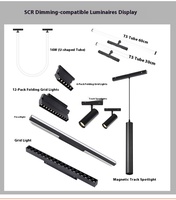 Système d'éclairage sur rail magnétique LED en aluminium, dimmable Triac, certifié CE, personnalisé OEM, pour hôtels, couloirs, bureaux à domicile