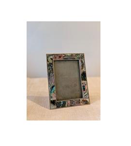 Mother of <b>Pearl</b> Customizable <b>Photo</b> <b>Frame</b> with Elegant Handcrafted Shell Border and Customized Logo for Modern Home Interiors - Product Image 1