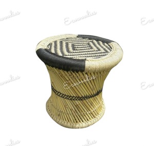 Nouveau Style fait à la main bambou Sarkanda indien canne en osier Muddha repose-pieds tabouret pouf pour salon jardin os incrustation Console - Product Image 5