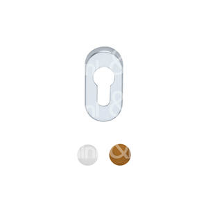 BOQUILLA OVALADA Mod. 9800Y Tamaño 62X32mm Agujero Yale En aluminio - Product Image 1