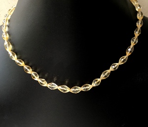 ลูกปัดทรงโดลกีเหลี่ยมเพชรพลอยซิทริน พลอยธรรมชาติ สำหรับทำเครื่องประดับชั้นดี - Product Image 2