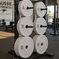 Ensemble de plaques de poids en caoutchouc personnalisées FABA SPORT, options de couleurs noir et blanc, kit complet pour CrossFit et Powerlifting