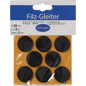 28 mm Brown Felt Self-Adhesive Glides 8 PCS/SB <b>Card</b> Rug Pads & <b>Protectors</b> - Product Image 2