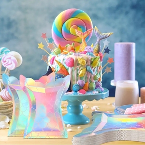 Mignon Style Sirène Assiettes Articles De Fête Coquillage Sirène Assiettes De Fête Pour Sirène Océan Fête D'anniversaire Décoration Faveurs - Product Image 3