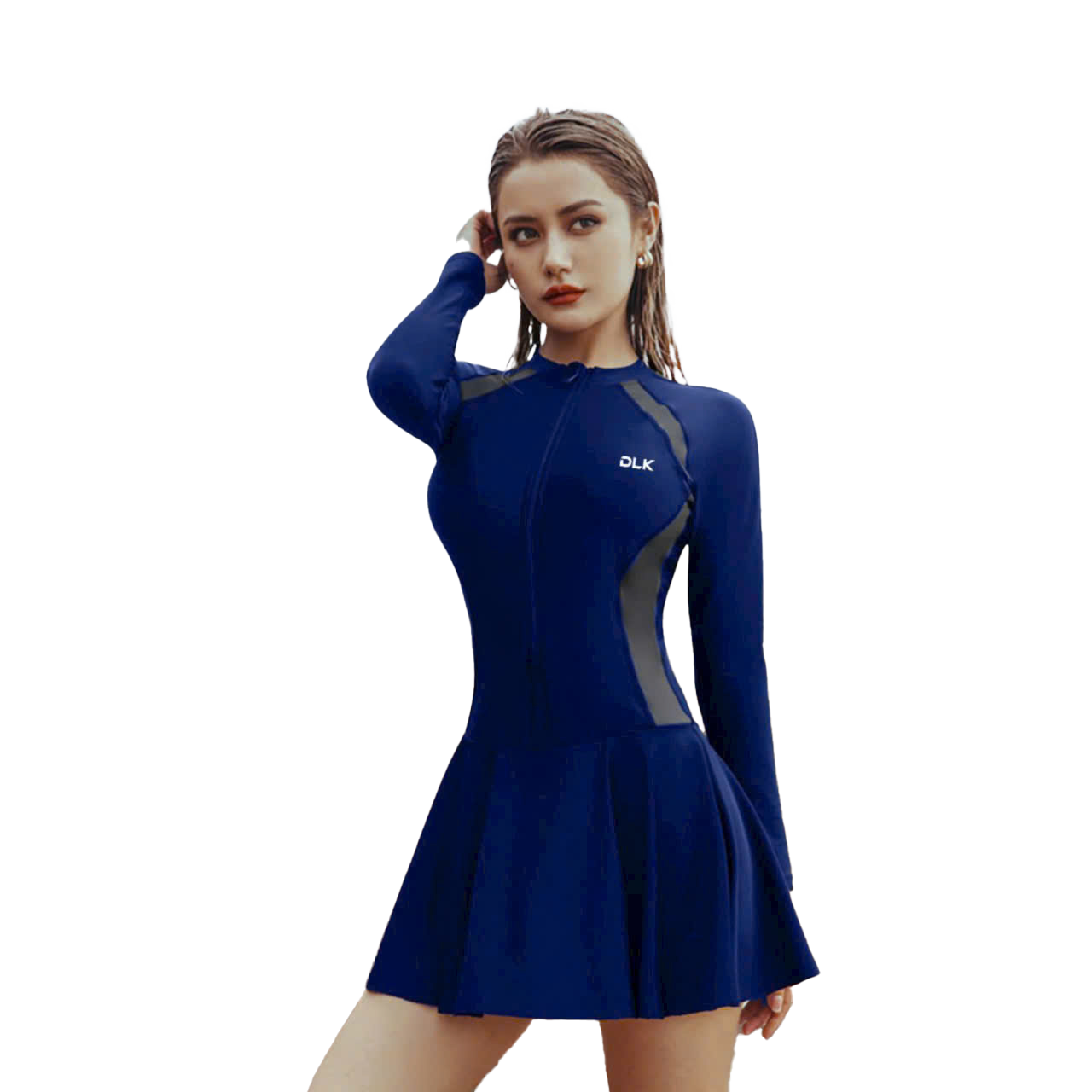 fitted lace wedding dress Girls Long Sleeve Swim Dress Cover Up