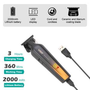 Recortadora de Barba Profesional para Hombre, Cortadora de Pelo con 360 Minutos de Autonomía, Cuchilla en T de Acero Inoxidable con Ajuste a Cero, Resistente al Agua IPX7, con Batería - Product Image 5