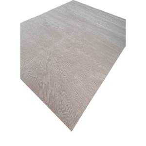 Tapis Uvenuti grande surface noué à la main en laine et soie de bambou, motif abstrait rectangulaire ivoire pour la maison, le couloir, modèle 5005 - Product Image 2