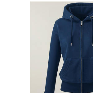 Sudadera con Capucha de Forro Polar con Cierre y Logotipo Frontal para Mujer, Corte Regular, Estilo Casual para Invierno - Product Image 3