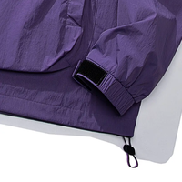 Veste décontractée à col montant et à manches longues pour hommes, veste ample à imprimé de montagne avec poches pour l'extérieur, demi-fermeture éclair