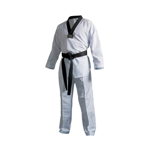 Traje de Karate WTF, Conjuntos de Uniforme con Logotipo Personalizado en la Parte Delantera, 100% Algodón, Ligero y Transpirable, Ropa de Artes Marciales - Product Image 3