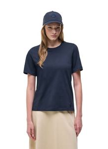 Venta al por mayor de moda: Top informal de verano para mujer, manga corta, cuello redondo, diseño sencillo y holgado, con estampado de sonrisa, disponible en tallas y colores personalizados. - Product Image 2