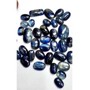 123 pièces Cabochon de cyanite naturelle 10mm-25mm coussin Rectangle ovale haut bleu Iroc ventes Kyanite pierres précieuses calibrées en vrac - Product Image 6