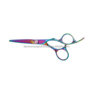 Ciseaux barbier professionnel arc-en-ciel, acier inoxydable, tranchants, pour barbier - Product Image 6