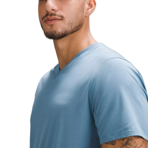 <b>V</b>-<b>Neck</b> <b>Men's</b> Fitted <b>T</b>-<b>Shirt</b> 100% Cotton Street Wear Casual Wear <b>T</b>-<b>shirt</b> OEM Breathable High Quality <b>Men's</b> <b>T</b>-<b>shirts</b> - Product Image 2