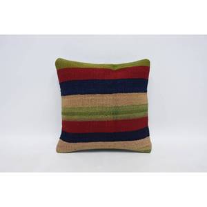Multicolor Kilim Patchwork Wool Pillow 14x14 Inch Luxury Decorative Cushion Vintage <b>Fluffy</b> Leaves Pattern Portable <b>Bedding</b> - Product Image 1