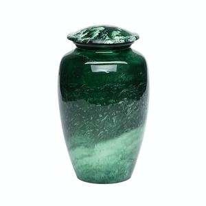 Vente de gros Urne funéraire commémorative en malachite de grande taille Urne commémorative en métal fabriquée à la main abordable noire traditionnelle - Product Image 1