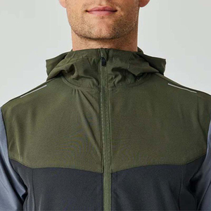 Ensemble de survêtement décontracté coupe-vent à capuche pour homme, en nylon et polyester, respirant, 2025, 100 % polyester, design 2-en-1 - Product Image 3