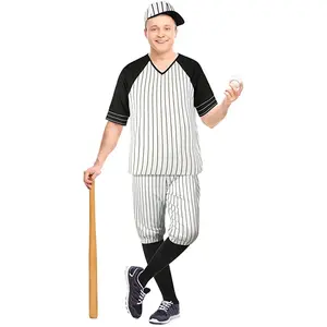 Conjunto de uniforme de equipo de béisbol para hombre con bordado de rayas azul marino personalizado, chándal de béisbol a precio de fábrica con ropa deportiva con logotipo - Product Image 5
