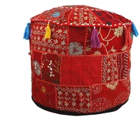 Pouf en tissu pouf housse pouf repose-pieds pour la maison et le salon décoratif de fournisseur indien