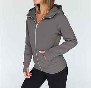 Meilleure vente de sweat à capuche zippé uni à imprimé bouffant avec logo personnalisé 100% coton éponge française vintage hiver sweat à capuche zippé thermique allongé - Product Image 3